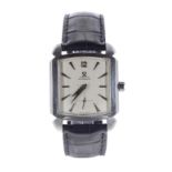 Omega 'bumper' automatic square stainless steel gentleman's wristwatch, ref. 3950-7, circa 1952,