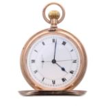 Thomas Russell & Son 9ct hunter pocket watch, Chester 1922, gilt 7 jewel lever movement, signed
