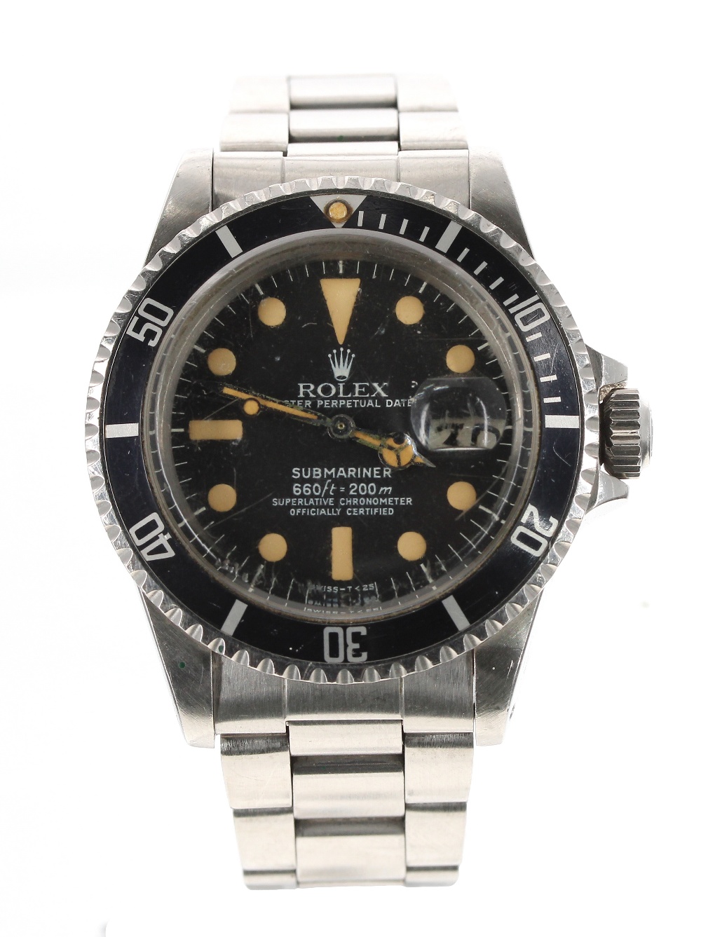 Rolex Oyster Perpetual Date Submariner stainless steel gentleman's bracelet watch, ref. 1680,