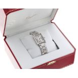 Cartier Tank Solo mid-size/lady's stainless steel bracelet watch, ref. 3170, serial no. 5451xxxx,