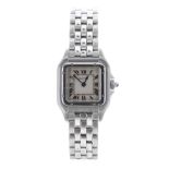 Cartier Panthére stainless steel lady's bracelet watch, ref. 1320, serial no. CC317900, silvered