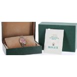 Rolex Oyster Perpetual Datejust gold and stainless steel lady's bracelet watch, ref. 69173, circa