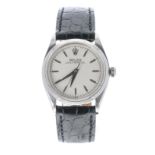 Rolex Oyster Perpetual stainless steel gentleman's wristwatch, ref. 6564, circa 1956, silvered