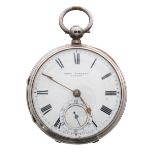John Forrest heavy silver fusee lever pocket watch, Chester 1902, signed dust cover, no. 987921,