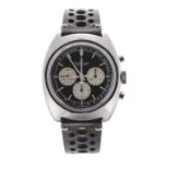 Breitling Chronograph stainless steel gentleman's wristwatch, ref. 9657, circa 1960s, black dial