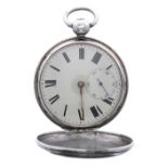 George IV silver fusee lever hunter pocket watch, Chester 1824, the movement signed George White,
