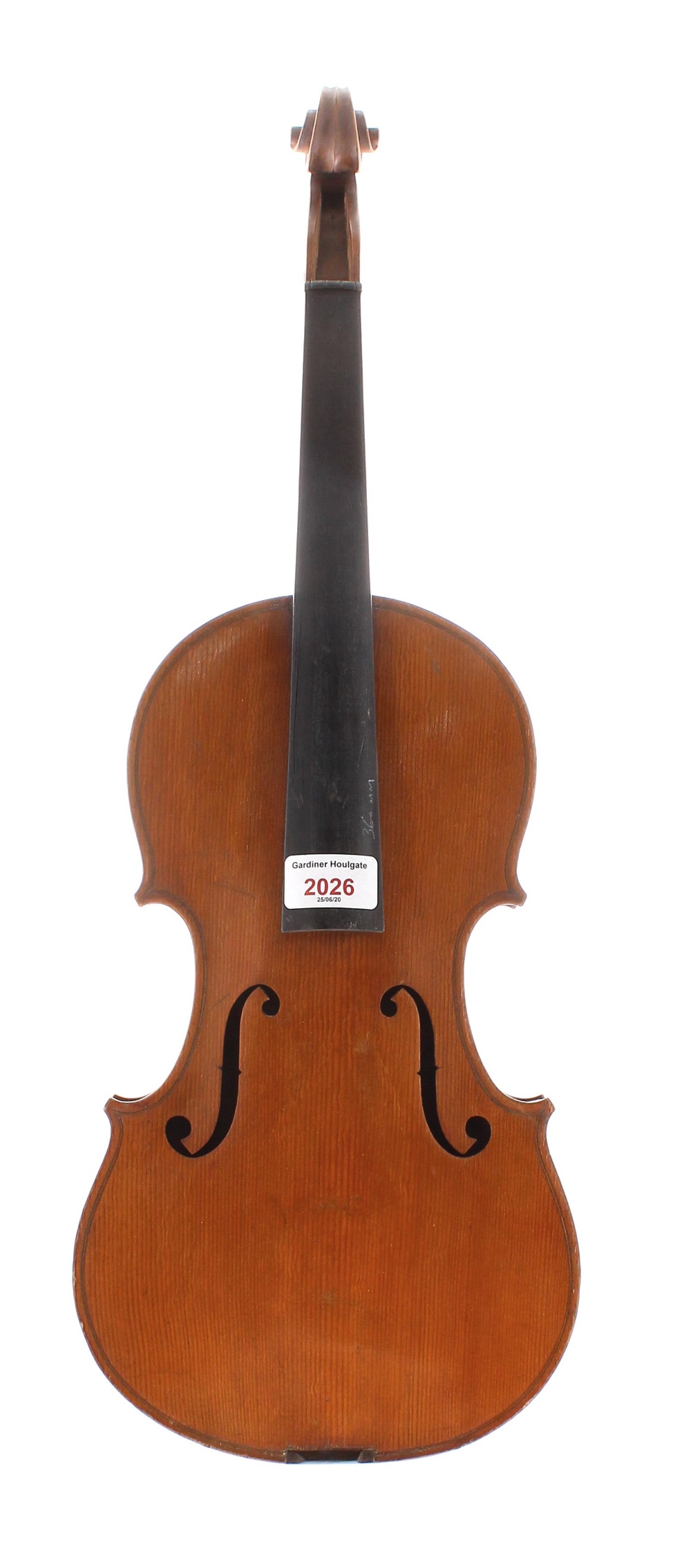 French violin labelled Compagnon, 14 1/8", 35.90cm