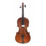 Contemporary violin labelled Giacinto Bertolazzi, 14", 35.60cm