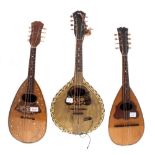 French bowl back mandolin labelled Antoni, Mirecourt, with rosewood multi section bowl back, fine