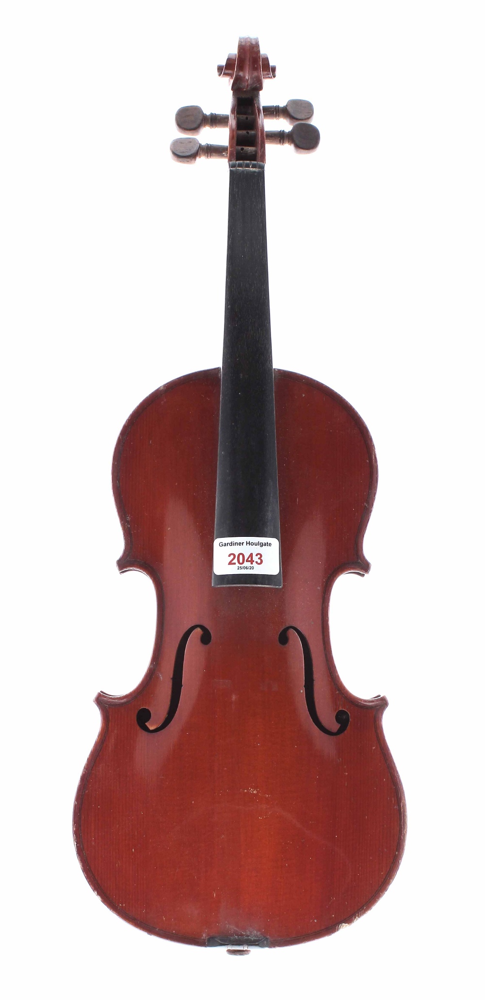 French three-quarter size violin Modele d'apres Antonius Stradivarius.., 13 3/8", 34cm