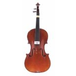 French three-quarter size violin, 13 5/16", 33.80cm
