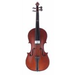 Three-quarter size French violin, Modele d'apres Antonius Stradivarius..., 13 5/16", 33.80cm