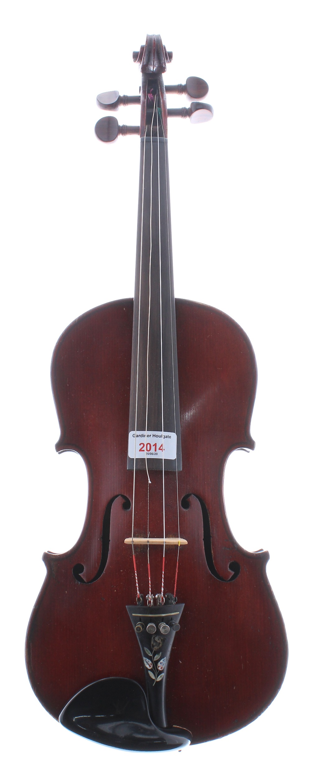 French violin labelled Paul Serdet, Luthier a Paris, 1899, No. 316, 14 1/8", 35.90cm