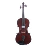 French violin labelled Paul Serdet, Luthier a Paris, 1899, No. 316, 14 1/8", 35.90cm