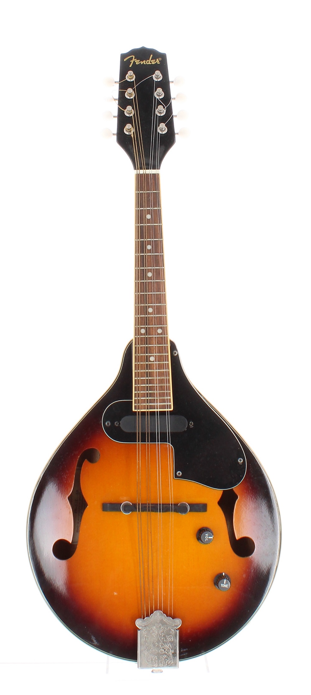 Fender FM-52E electric mandolin, made in Korea, ser. no. 05070255, sunburst finish, hard case