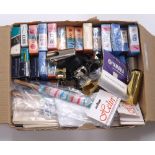 Assorted reeds, ligatures and caps for saxophone and clarinet; also two saxophone mouthpieces,