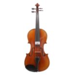 Contemporary Chinese violin labelled Bericini, 14", 35.60 cm