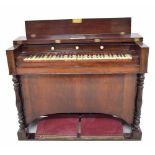 Harmonium by Alexandre & Fils, Paris, circa 1850, the case of rosewood, the five octave keyboard,