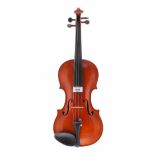 Violin labelled Ant. Galla..., 14", 35.60cm (re-varnished)