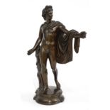 Bronzed resin classical figure after the Antique, monogrammed NF to underside and numbered 21170,15"