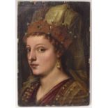 After Tiziano Vecelli or Vecellio (called Titian) (1490-1576) - Portrait of a lady said to be