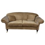Laura Ashley brown sofa, 76" wide, 38" deep