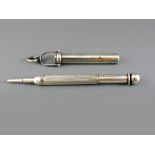 Sampson Mordan silver telescopic propelling pencil with chatelaine case