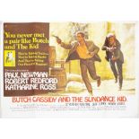 Butch Cassidy and The Sundance Kid - Paul Newman and Robert Redford, good original British quad