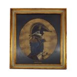 Manner of John Mollo - 'Captain in full dress 1795-1812', oval Naval figural silhouette portrait,