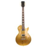 1973 Gibson Les Paul Deluxe Gold Top electric guitar, made in USA. ser. no. 1xxxx6; Finish: gold