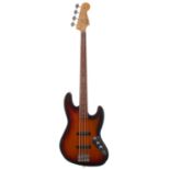 2000 Fender Tribute Series Jaco Pastorius fretless bass guitar, made in USA, ser. no. T9xxxx0;