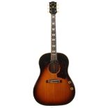 1957 Gibson J160E electro-acoustic guitar, made in USA, FON: Uxxxx4 32; Finish: sunburst, lacquer
