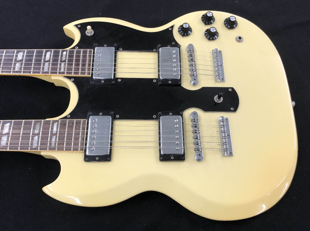 1974 Gibson EDS-1275 electric guitar, made in USA, ser. no. 4xxxx9; Finish: white, large blemish - Image 4 of 26