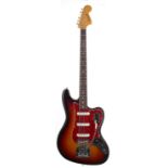 1995 Fender Bass VI electric guitar, made in Japan, ser. no. T0xxxx4; Finish: three-tone sunburst,