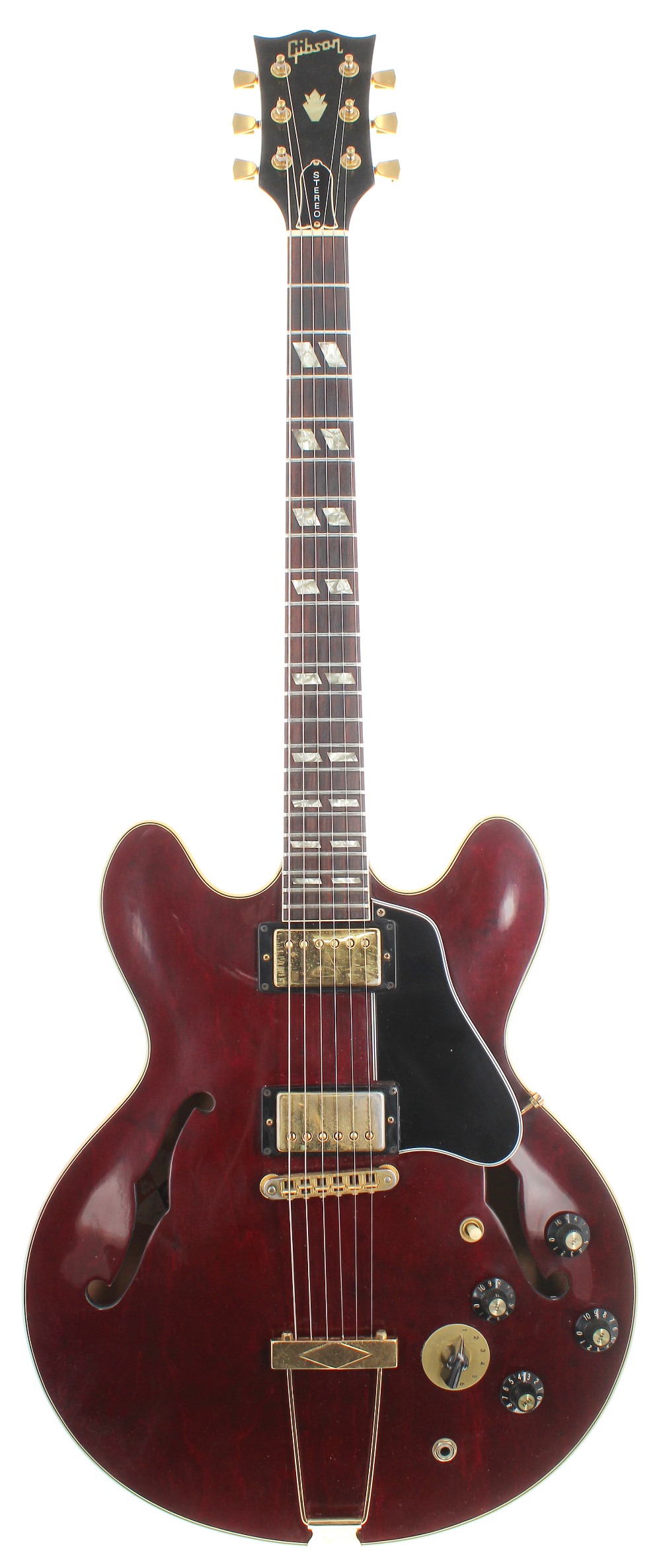 1981 Gibson ES-345 TD semi-hollow body electric guitar, made in USA, ser. no. 8xxx1xx4; Finish: wine