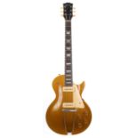 1952 Gibson Les Paul Model electric guitar, made in USA; Finish: Gold Top, generally good, light