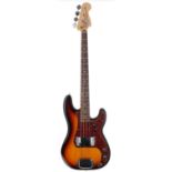 1998 Fender Precision Bass guitar, made in Mexico, ser. no. MN8xxxxx7; Finish: sunburst, lacquer