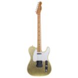 Custom build Telecaster electric guitar comprising some vintage Fender parts; Body: unknown, gold