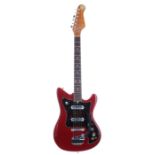 Top Twenty model 1970 electric guitar, made in Japan, circa 1970, ser. no. 0xx0; Finish: red,