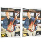 Pete Townshend (The Who) - two 1989 Rickenbacker promotional posters of Pete Townshend holding his