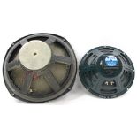 Jensen PR12 12" guitar amplifier speaker, boxed; together with a 15" guitar amplifier speaker (2)