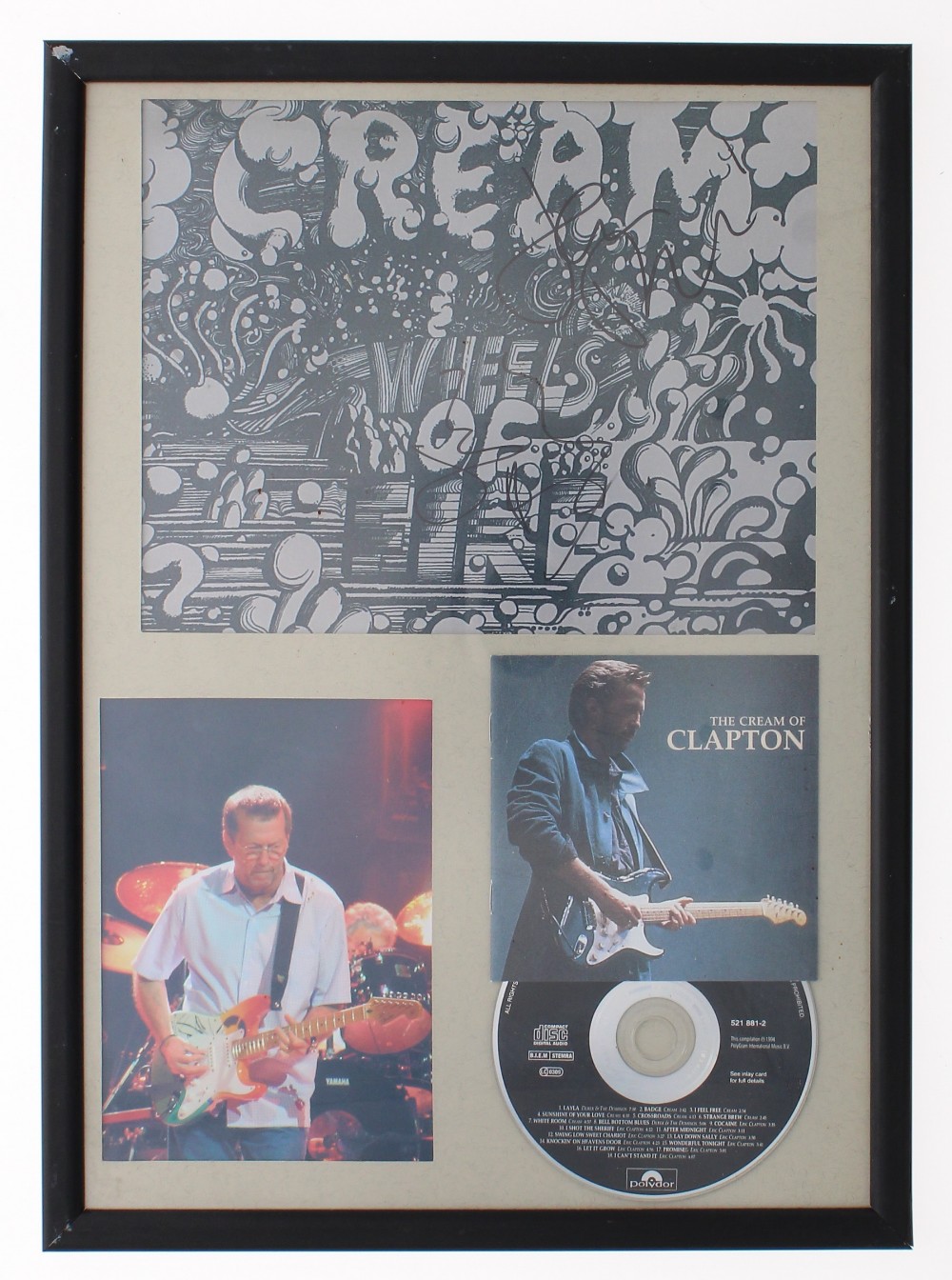 Eric Clapton and Cream - autographed Cream display, glazed and framed, bearing an SG Memorabilia - Image 2 of 5