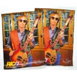Tom Petty - two Rickenbacker Tom Petty signature artist posters, each 33" x 23.5"