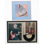 Mark Knopfler - autographed 'True Love Will Never Fade' vinyl single within a glazed frame