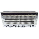 Edirol DA-2496 eight channel digital audio interface rack unit; together with three Behringer