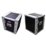 Two heavy duty rack flight case units (2)