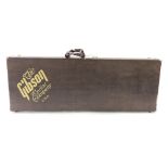 1980s Gibson brown rectangular guitar hard case