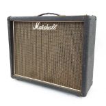 1970s Marshall 2x12 guitar amplifier speaker cabinet, made in England, ser. no. A01271, fitted