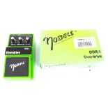 Nobels ODR-1 overdrive guitar pedal, boxed with papers