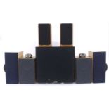 Selection of Tannoy speakers to include a 5.1 15" sub woofer, a pair of Eyris C Sycamore speakers, a